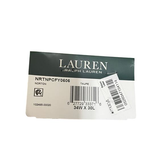 Lauren Ralph Lauren Mens 34 x 30 ULTRAFLEX Flat-Front Taupe Dress Pants NWT - Picture 6 of 7